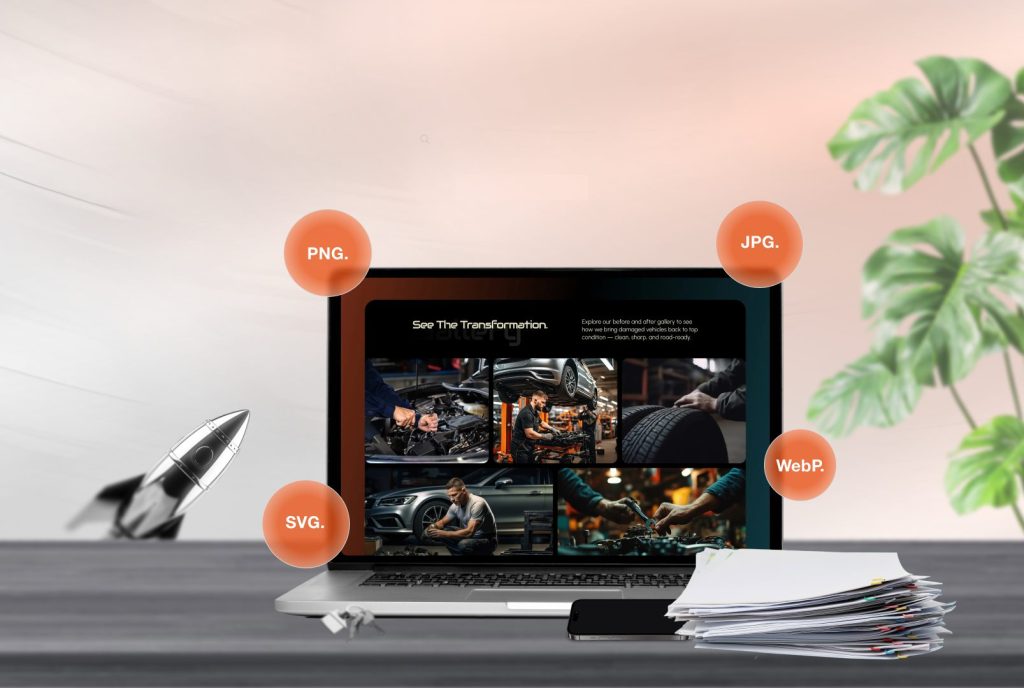 laptop on a desk
